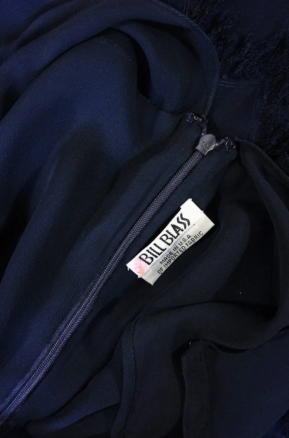 1980s Bill Blass Silk Chiffon Dress