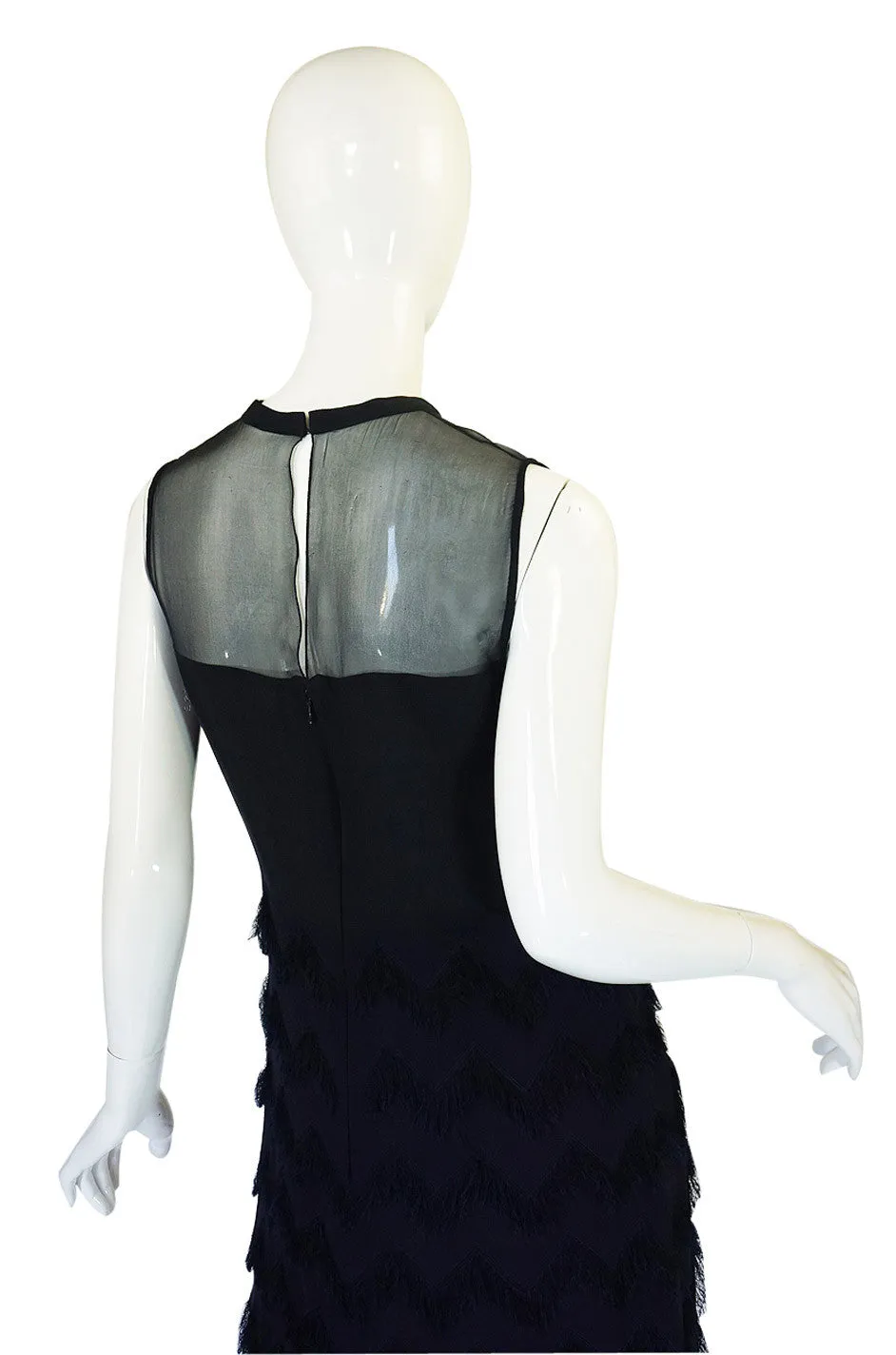 1980s Bill Blass Silk Chiffon Dress