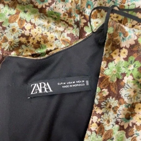 2 for $30 ZARA Velvet Floral Mini Dress