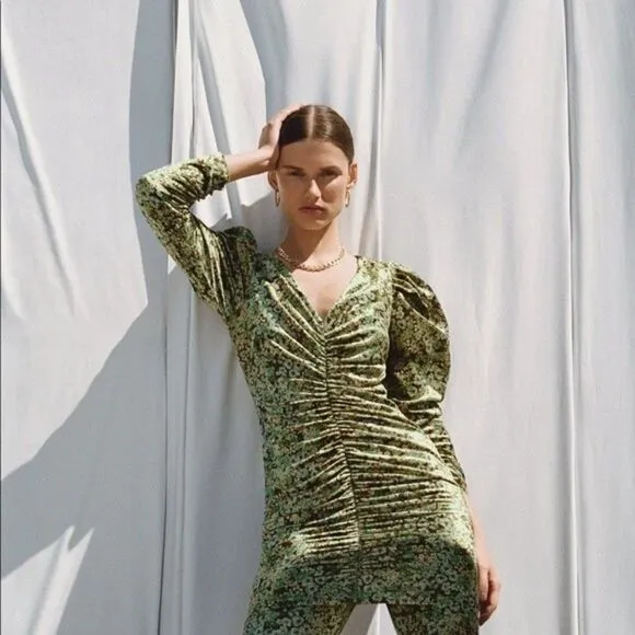 2 for $30 ZARA Velvet Floral Mini Dress