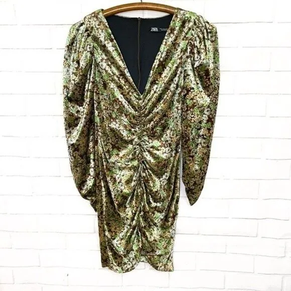 2 for $30 ZARA Velvet Floral Mini Dress