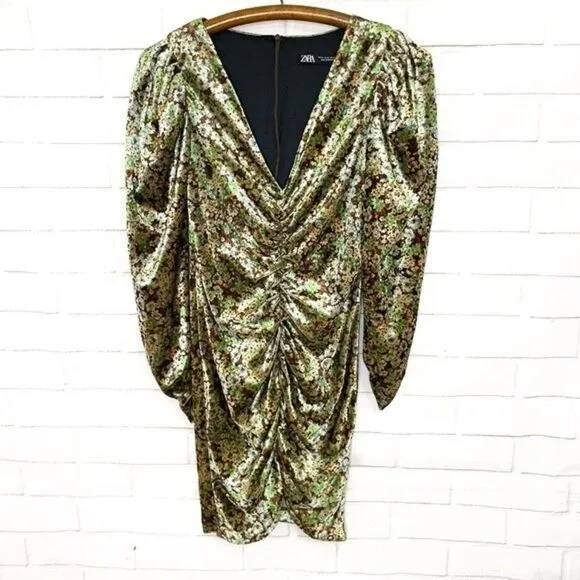 2 for $30 ZARA Velvet Floral Mini Dress