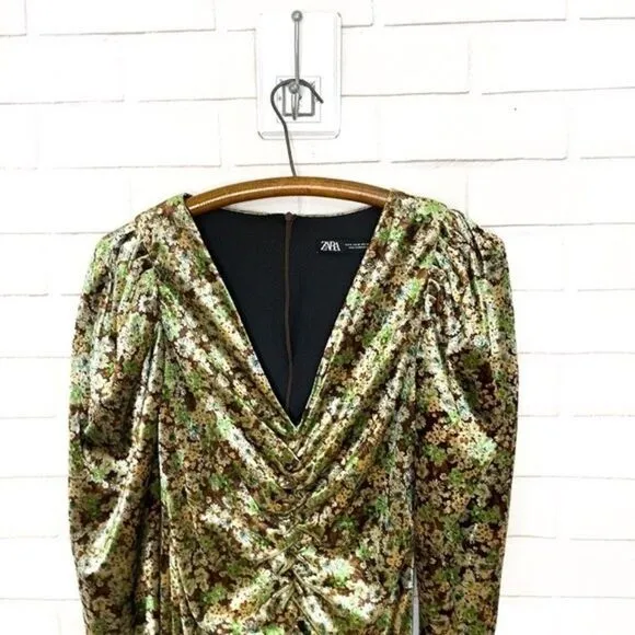 2 for $30 ZARA Velvet Floral Mini Dress
