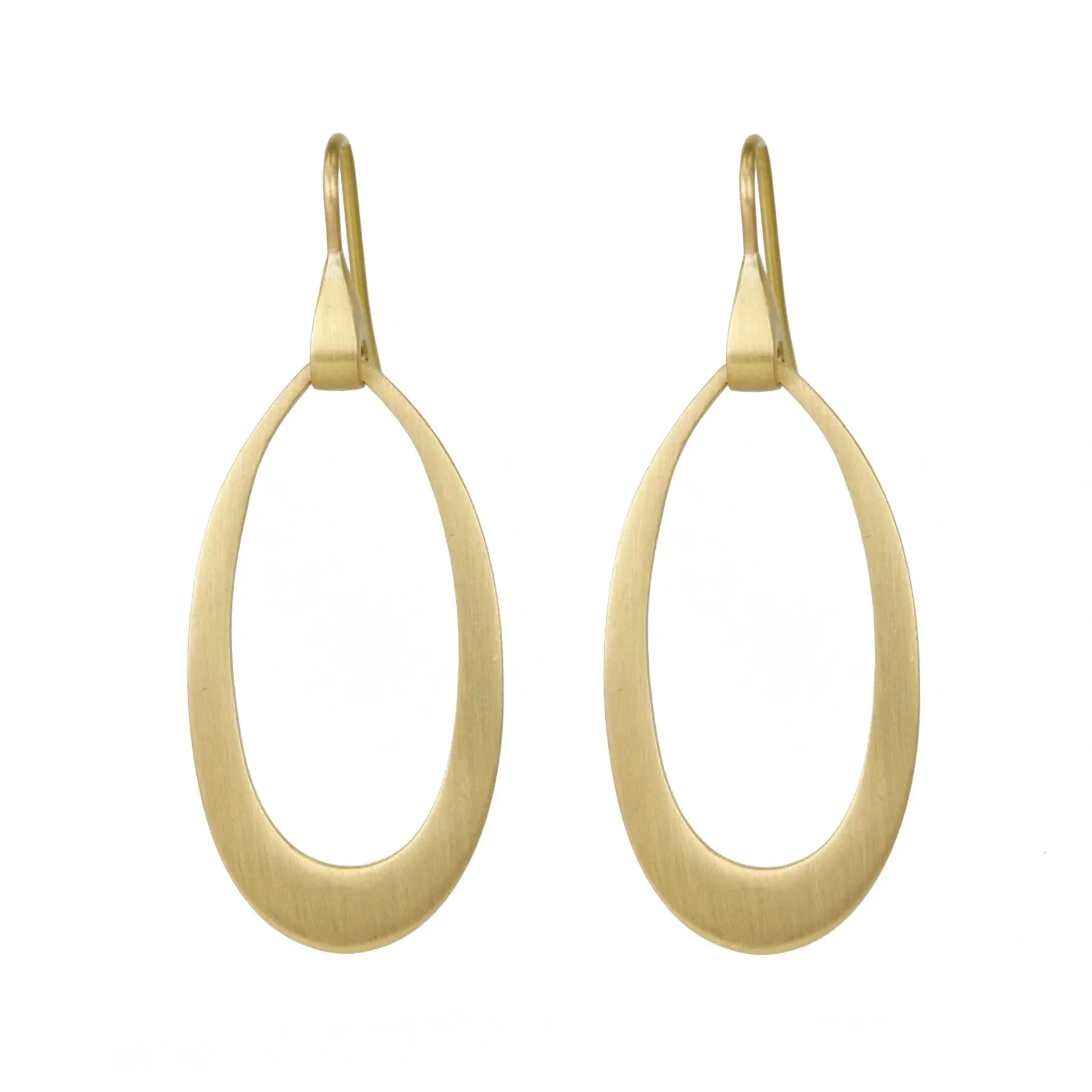 20K Gold Oblong "Doorknocker" Earrings