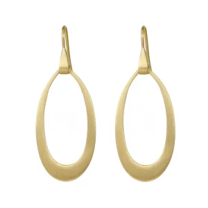 20K Gold Oblong "Doorknocker" Earrings