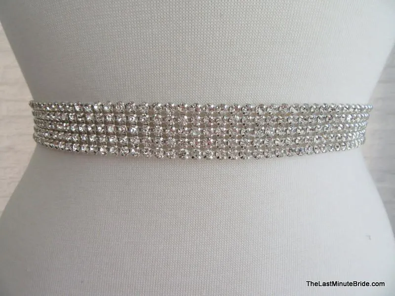 5 Row Rhinestones Belt Style: Vienna