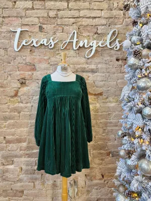 50% Off - All I Want For Christmas Is You Green Velvet Dress