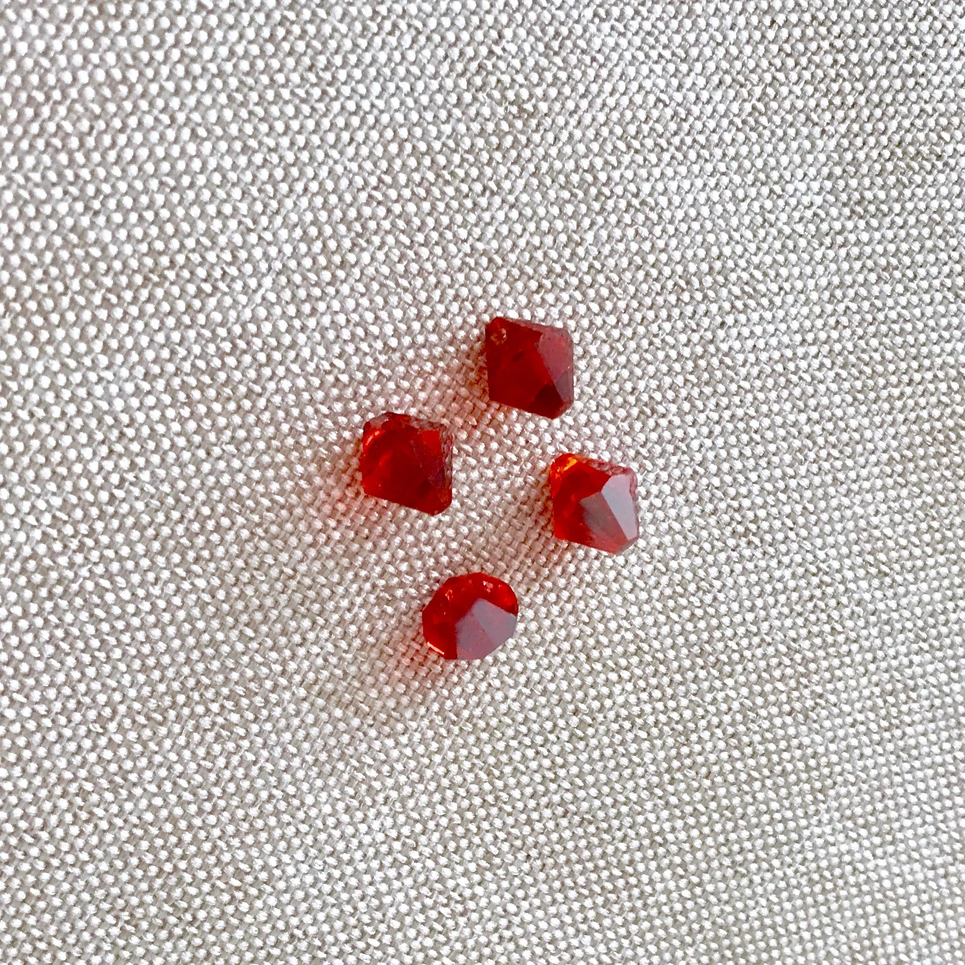 6mm Hyacinth Satin Austrian Bicone Drop Crystals - Hyacinth Satin - Top Drilled