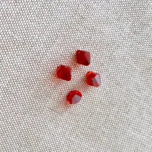 6mm Hyacinth Satin Austrian Bicone Drop Crystals - Hyacinth Satin - Top Drilled