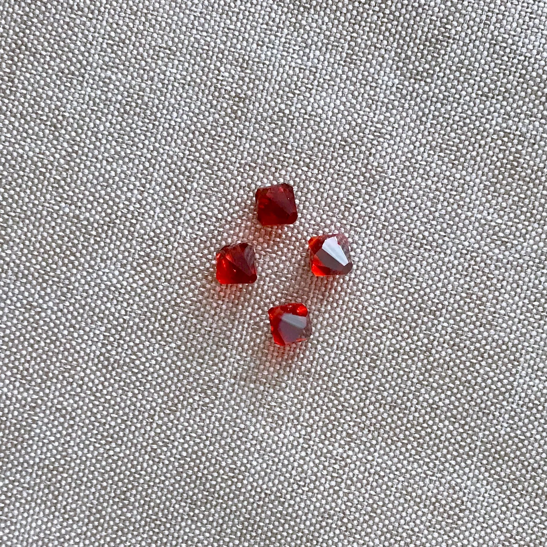 6mm Hyacinth Satin Austrian Bicone Drop Crystals - Hyacinth Satin - Top Drilled