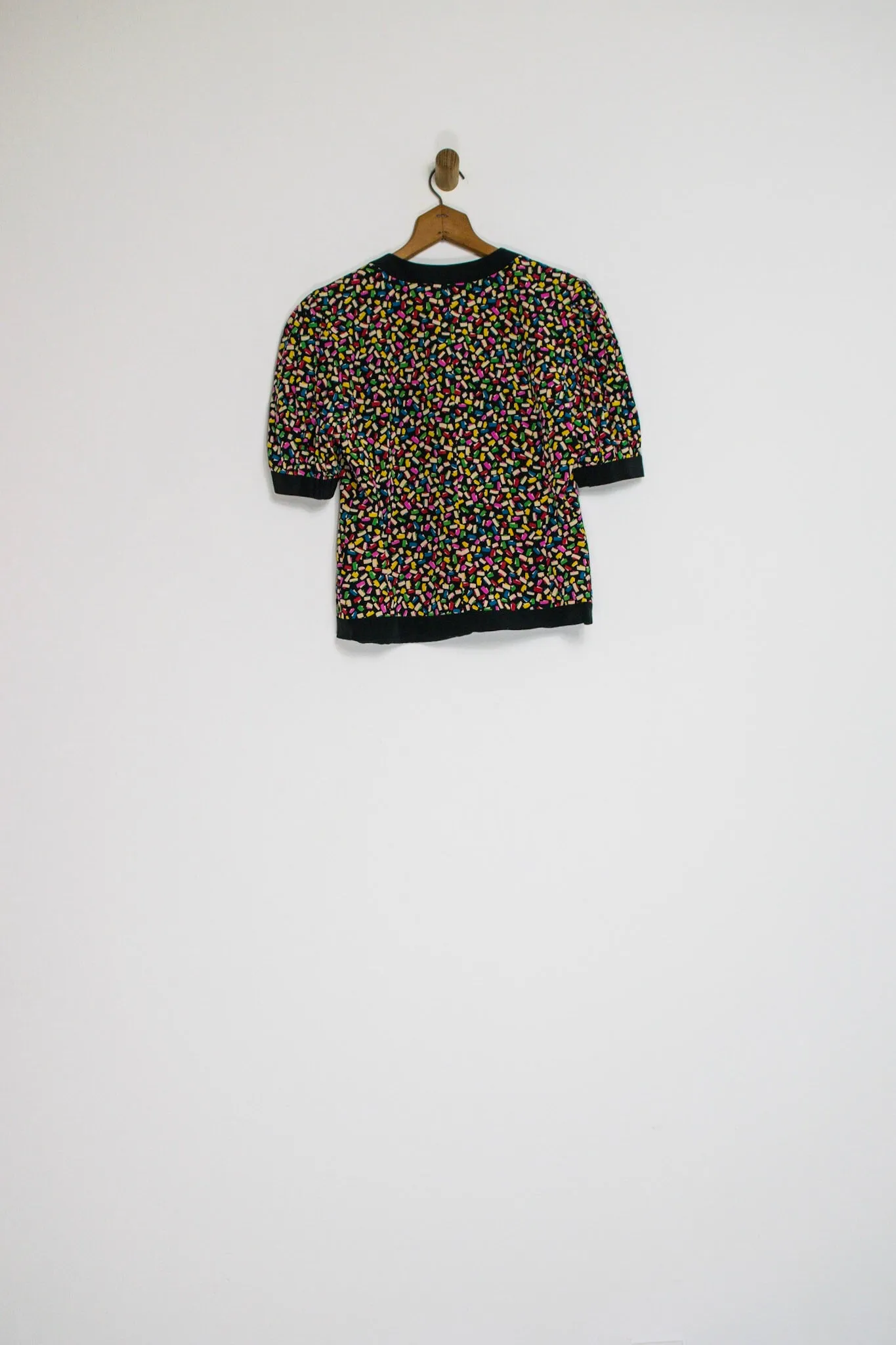 80’s ALBERT NIPON CONFETTI AND BOW SILK SET / SMALL