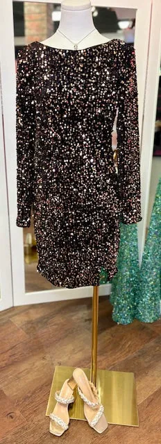 AA Sequin Backless Dress