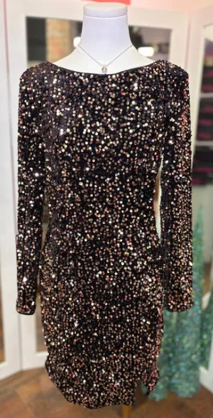 AA Sequin Backless Dress
