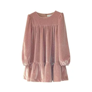 ABEL & LULA - Older Girl Velvet Dress - Rose