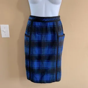 ADAM LIPPES wool plaid skirt
