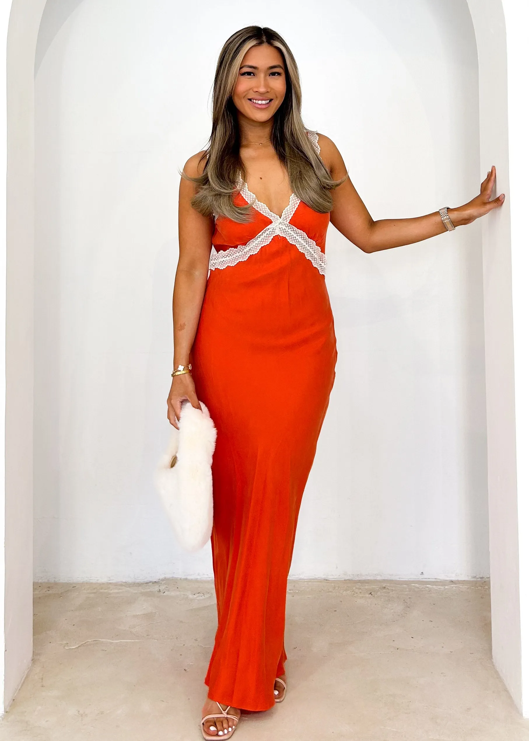 Adine Maxi Dress - Tangerine