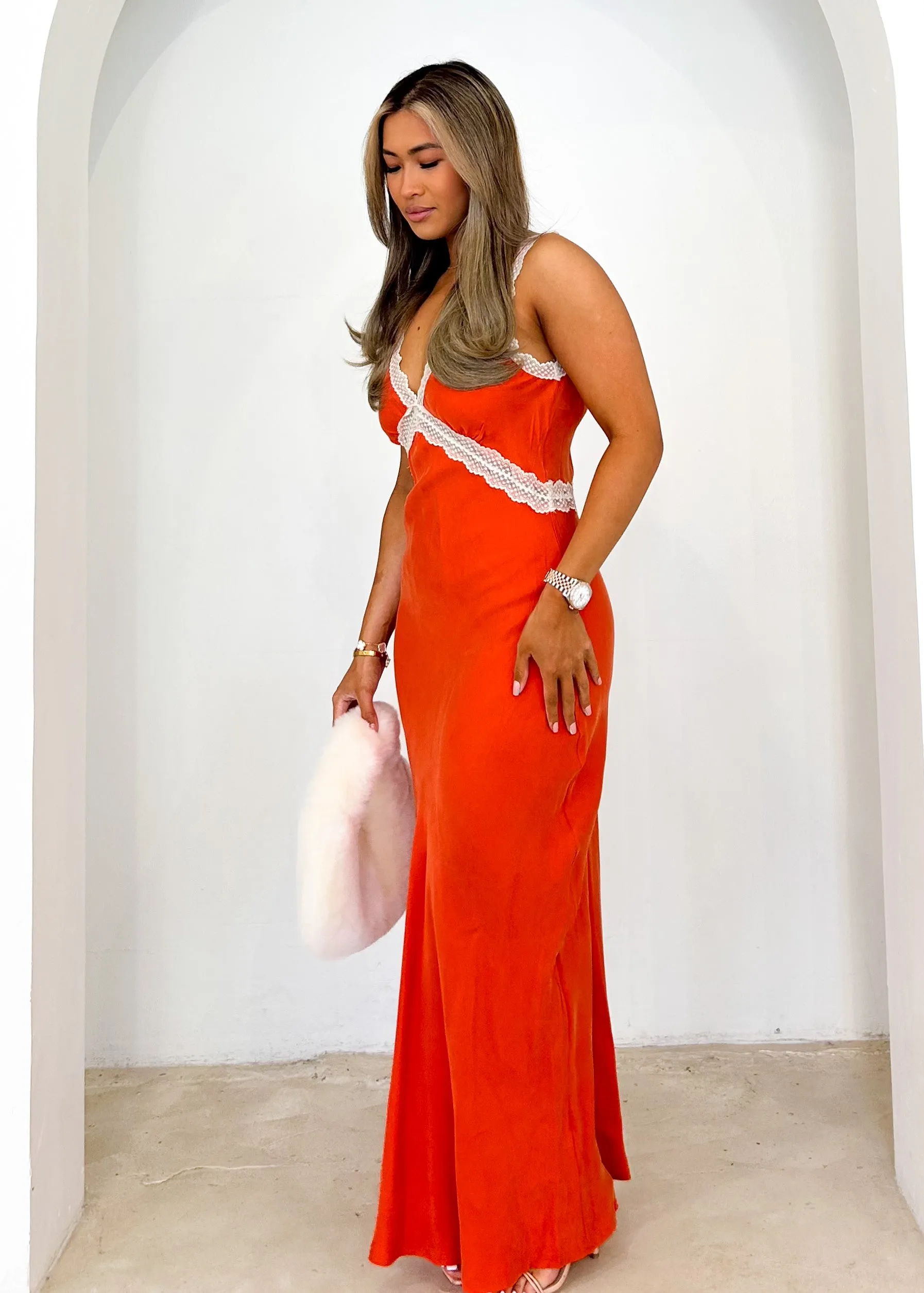 Adine Maxi Dress - Tangerine