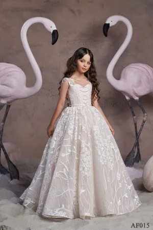 AF015 Lace Communion Dress