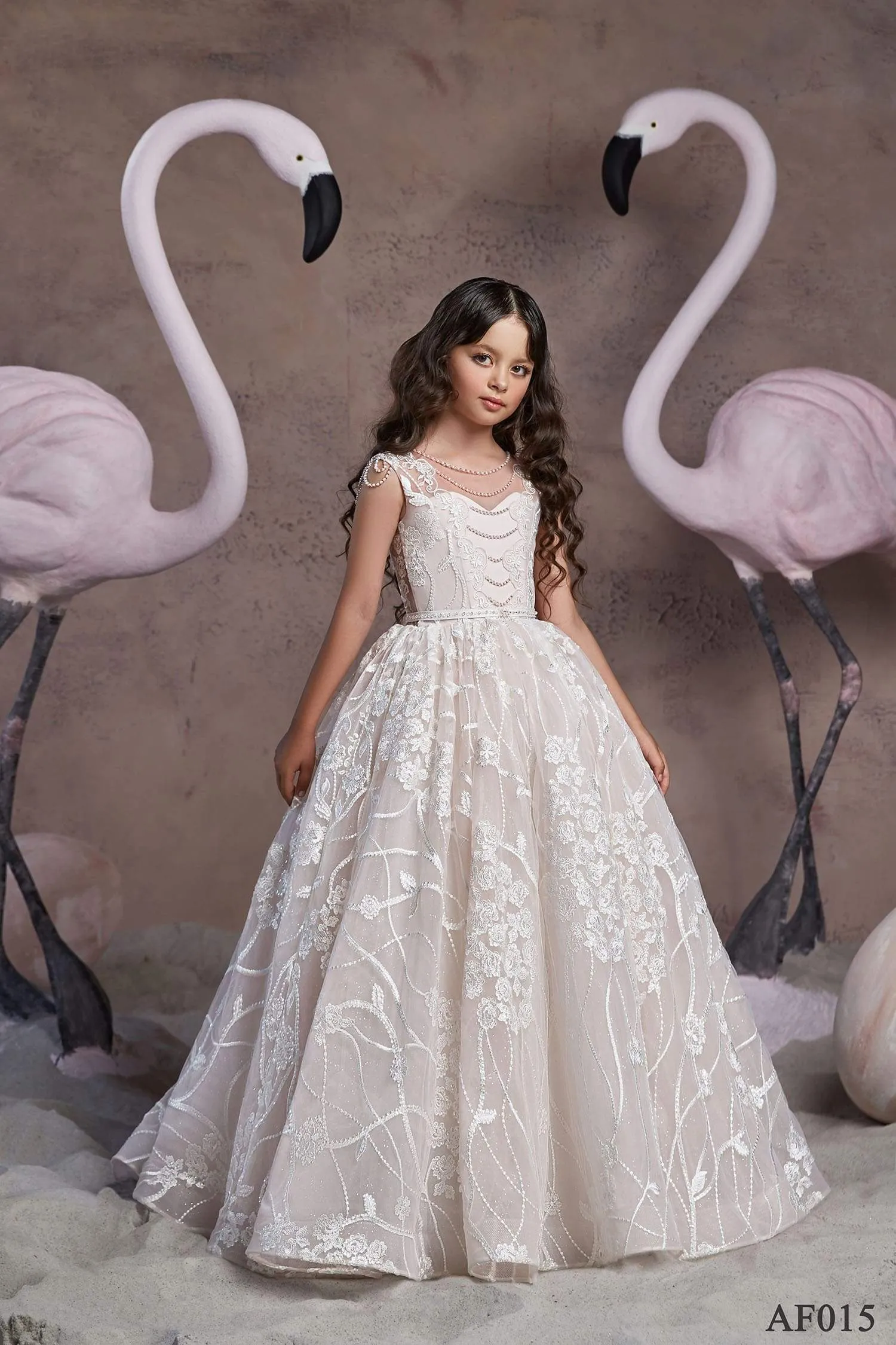 AF015 Lace Communion Dress