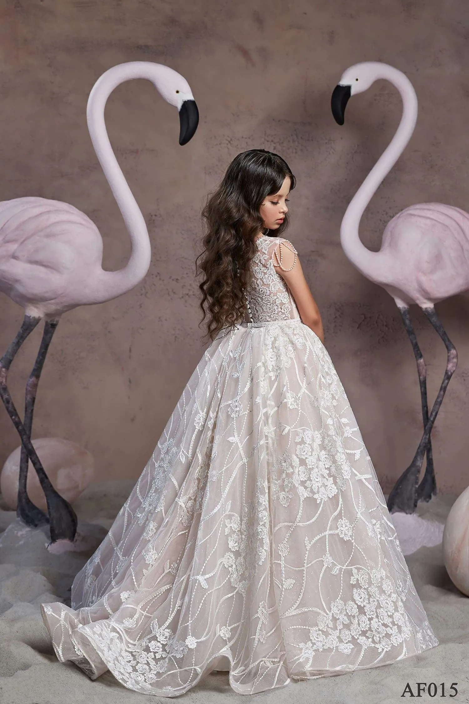 AF015 Lace Communion Dress