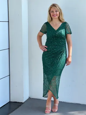 Alana Emerald Sequin Gown