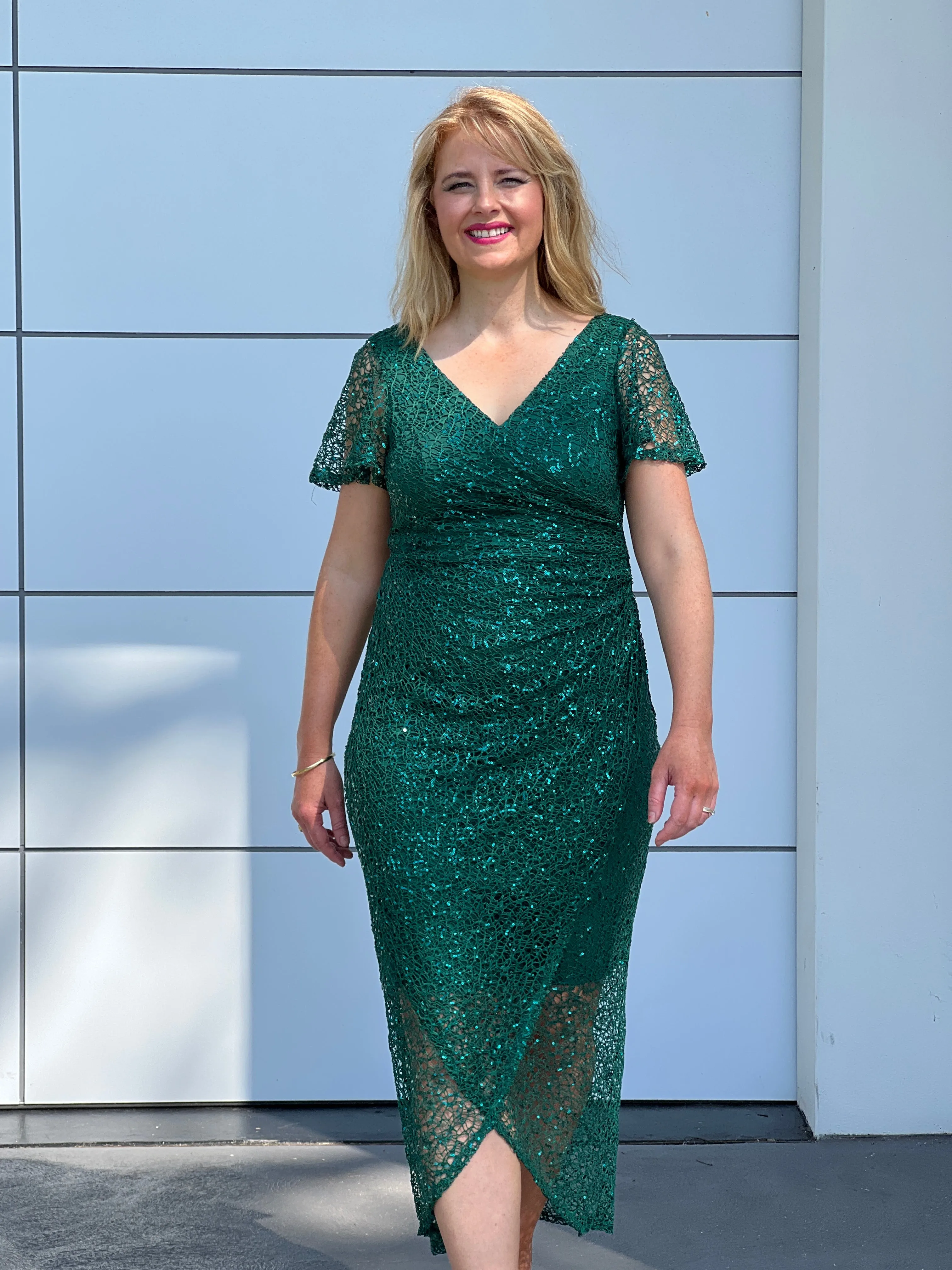 Alana Emerald Sequin Gown