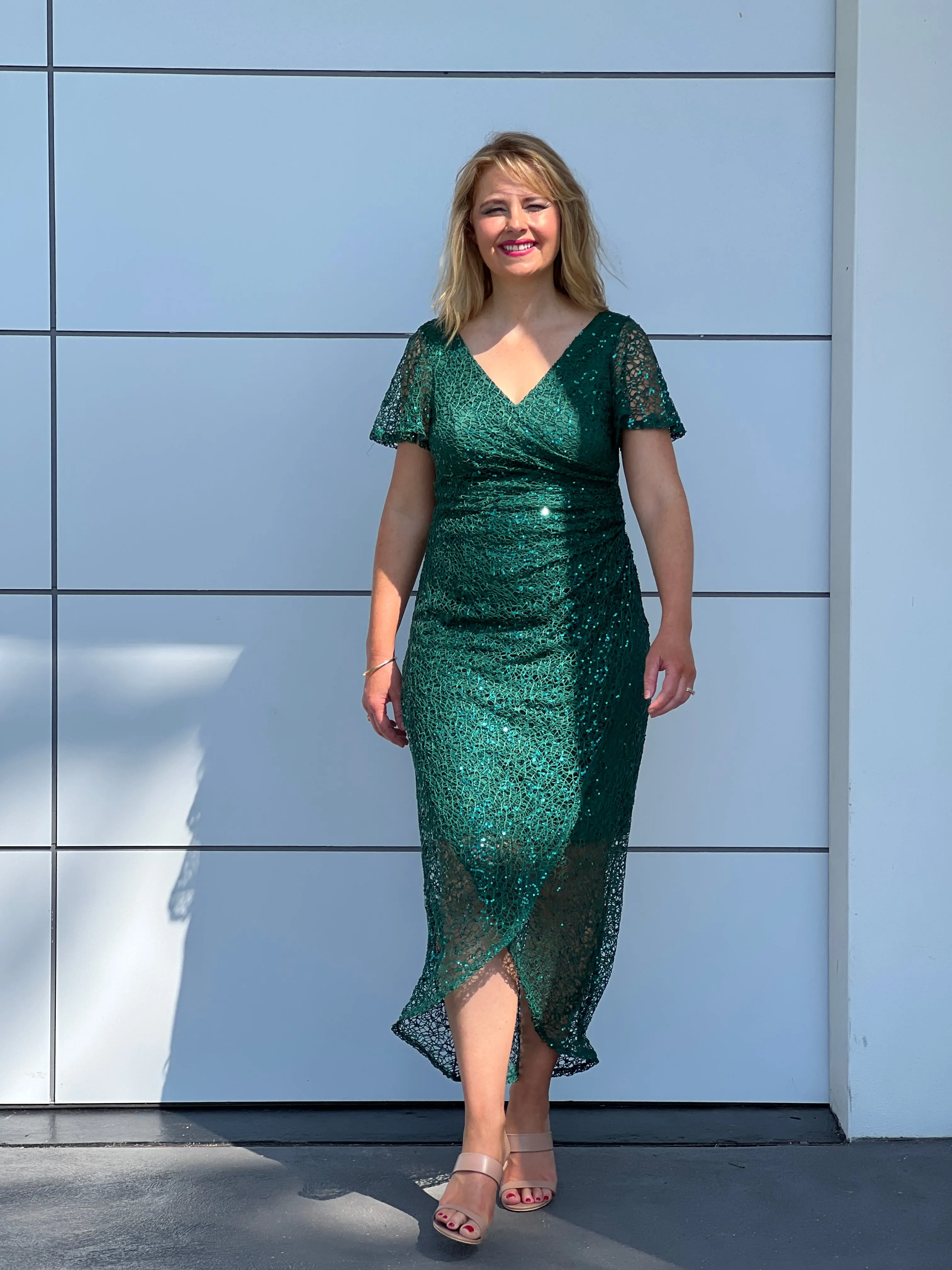 Alana Emerald Sequin Gown