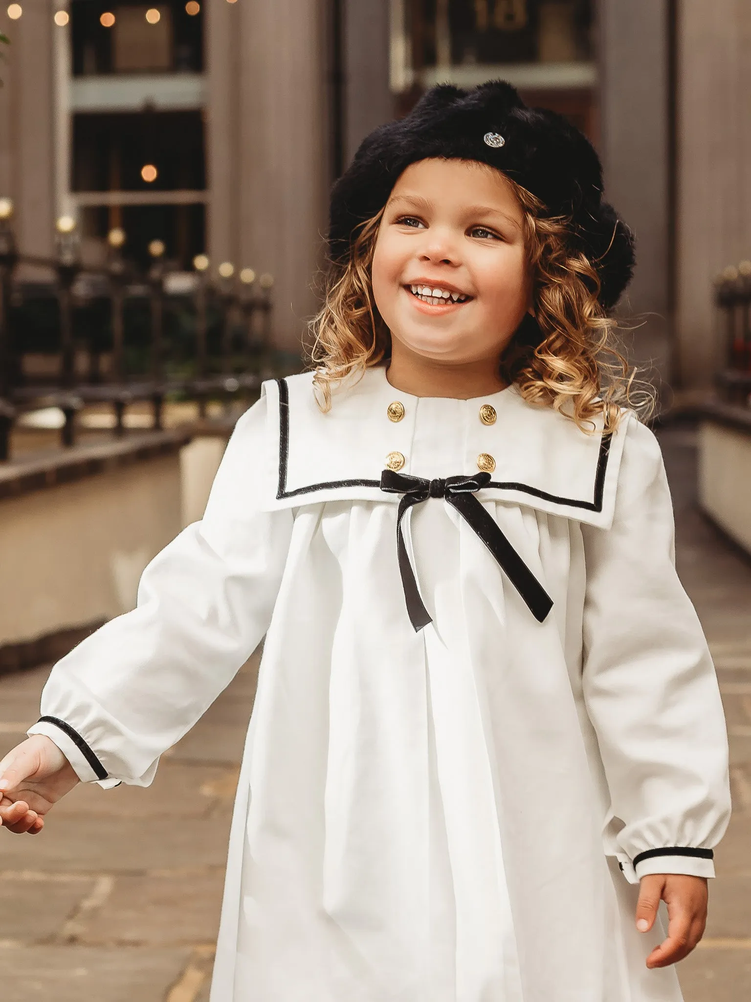 'Alba' monochrome sailor collar dress