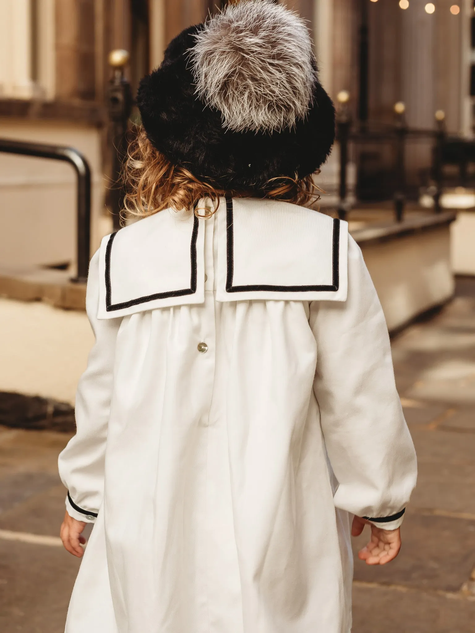 'Alba' monochrome sailor collar dress
