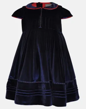 Alexandra - Navy velvet dress