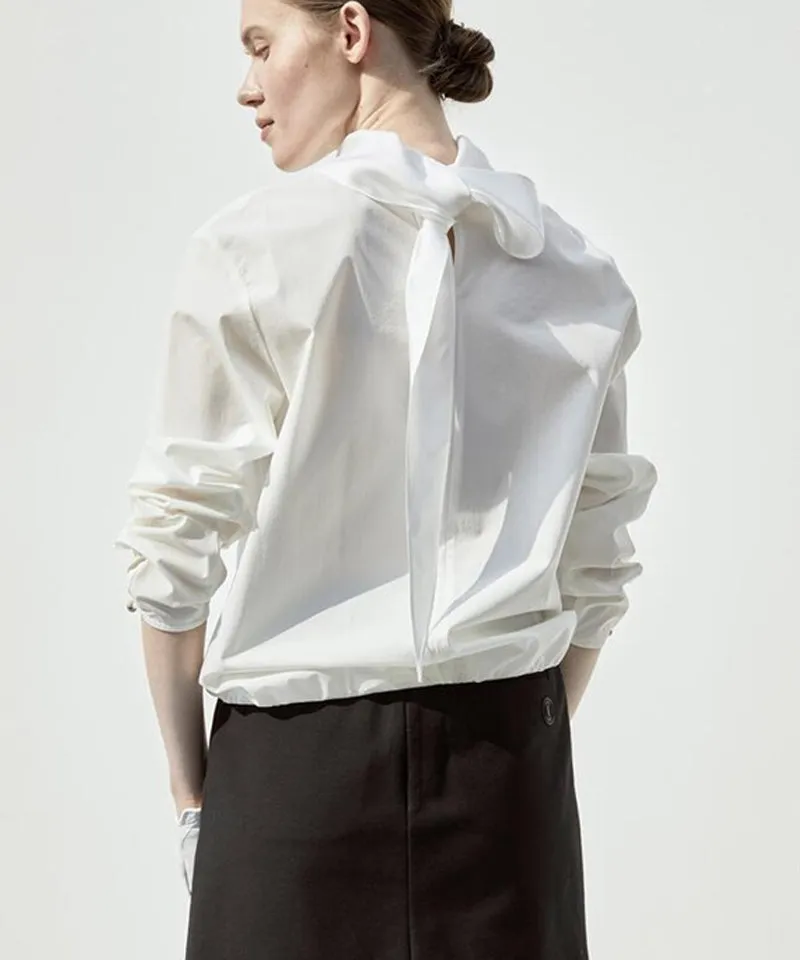 Anell Golf Scarf Wind Blouse - Ivory