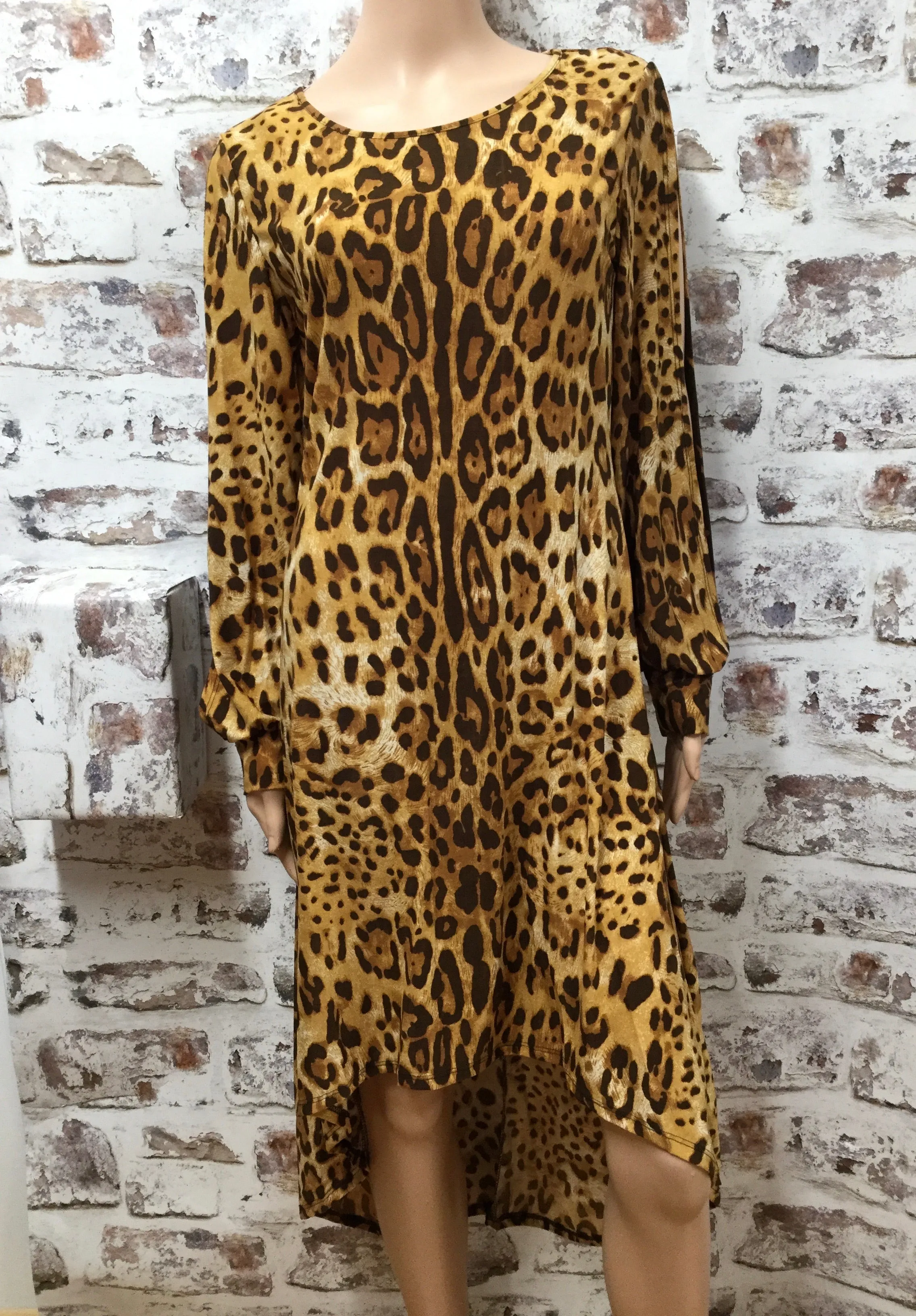 Animal Print High Low Dress