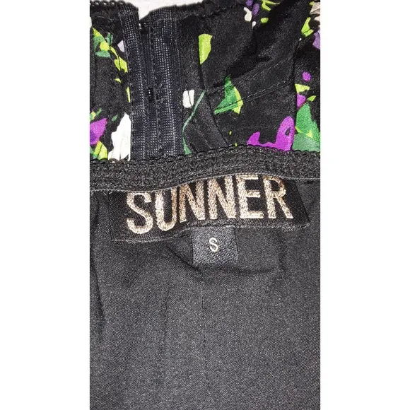 Anthropologie SUNNER Sz S Floral Silk Corset Bustier Top Lingerie