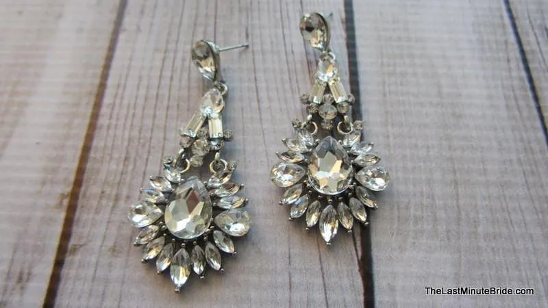 Art Deco Rhinestone Dangle Chandeliers