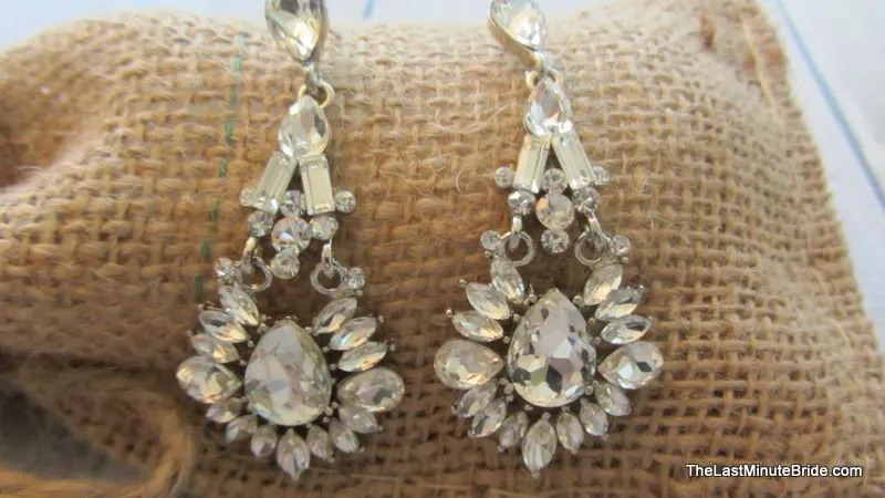 Art Deco Rhinestone Dangle Chandeliers