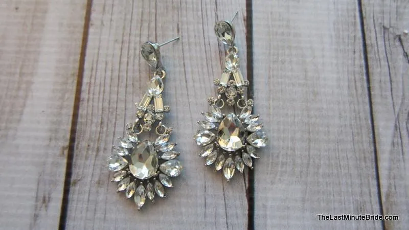 Art Deco Rhinestone Dangle Chandeliers