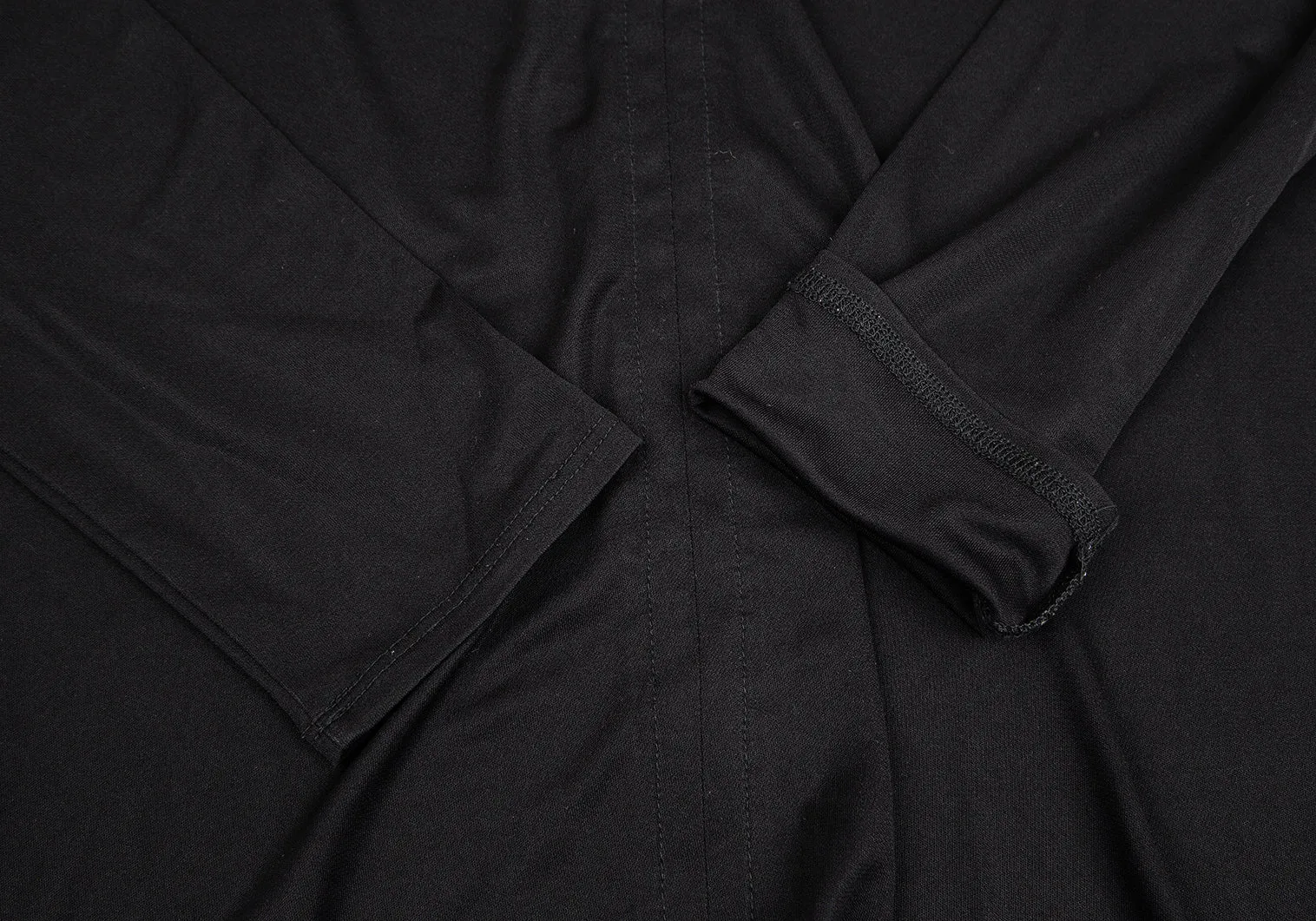 A/T ATSURO TAYAMA JAPAN. Black Shirring Lace Up Long Dress