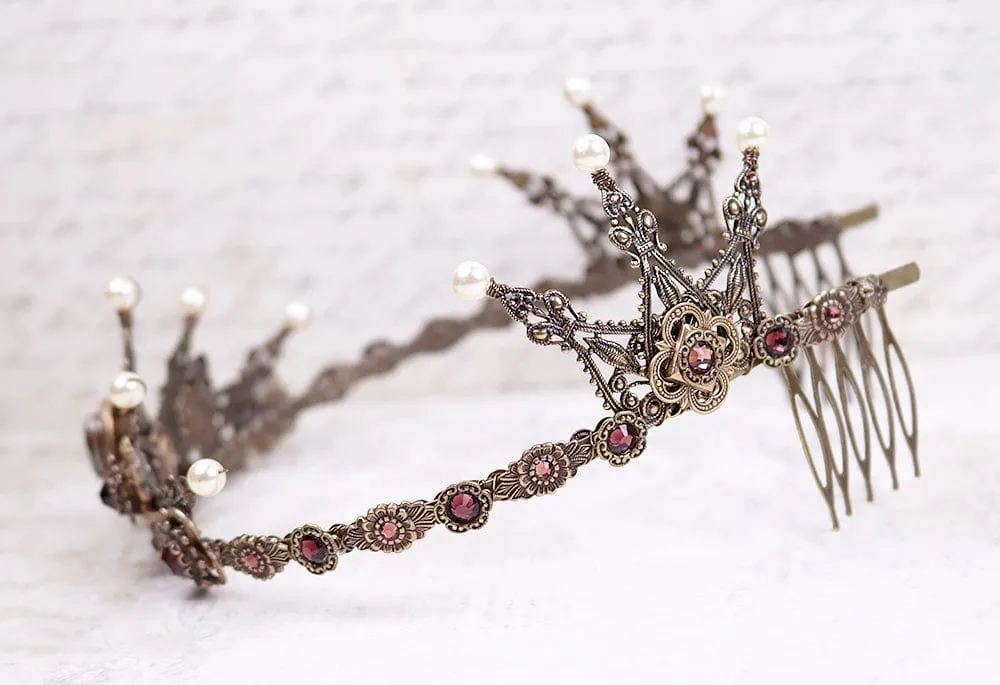 Avalon Tiara - Antiqued Brass