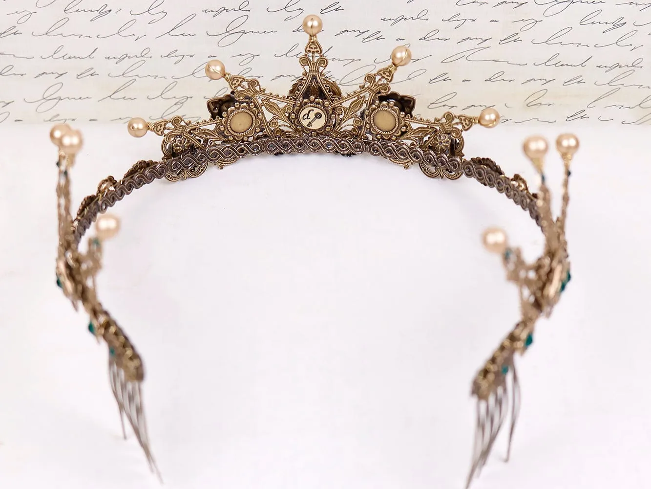Avalon Tiara - Antiqued Brass