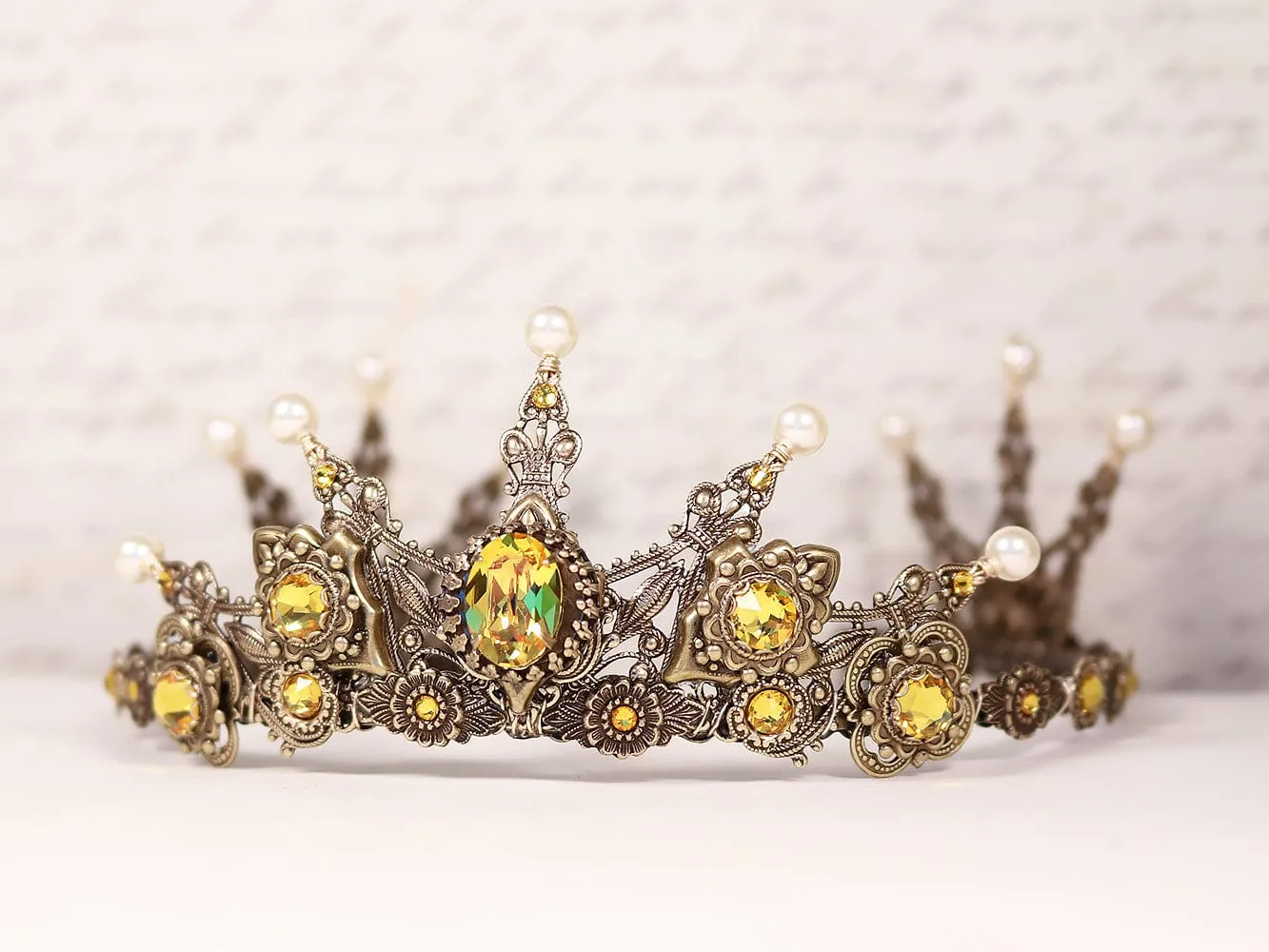 Avalon Tiara - Antiqued Brass