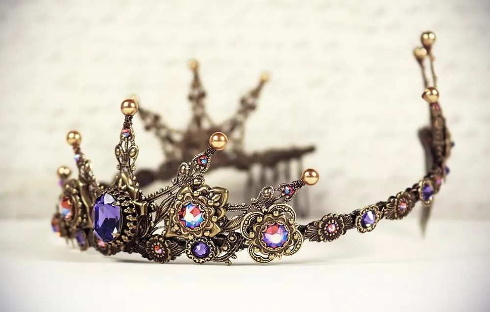 Avalon Tiara - Antiqued Brass