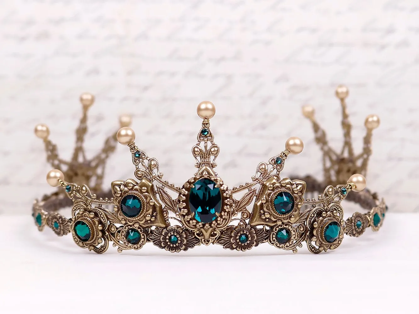 Avalon Tiara - Antiqued Brass