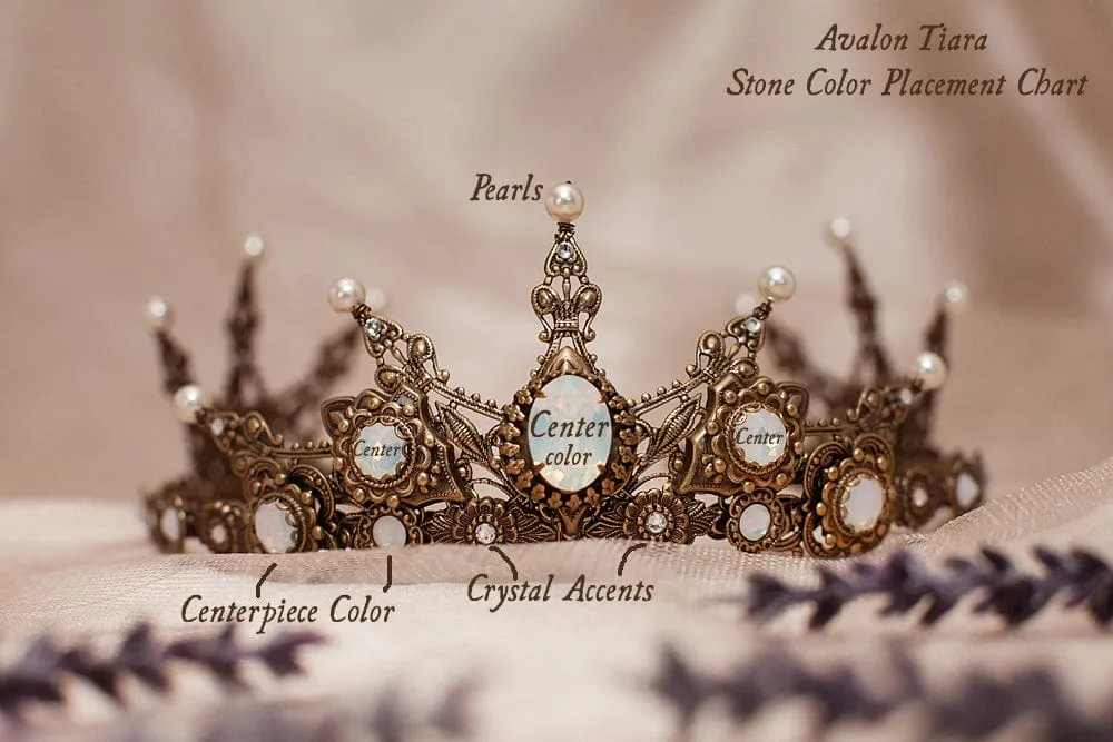Avalon Tiara - Antiqued Brass