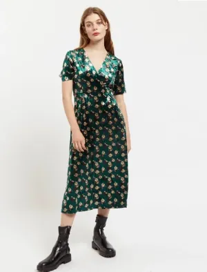 Avi Paintbrush Velvet Midi Dress