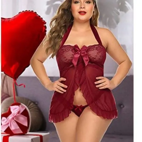 Avidlove Lingerie for Women Lace Babydoll Dress