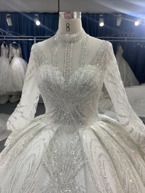 B217# Luxury crystal beaded embroidery bling fairy wedding dress