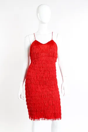 Backless Tiered Fringe Dress