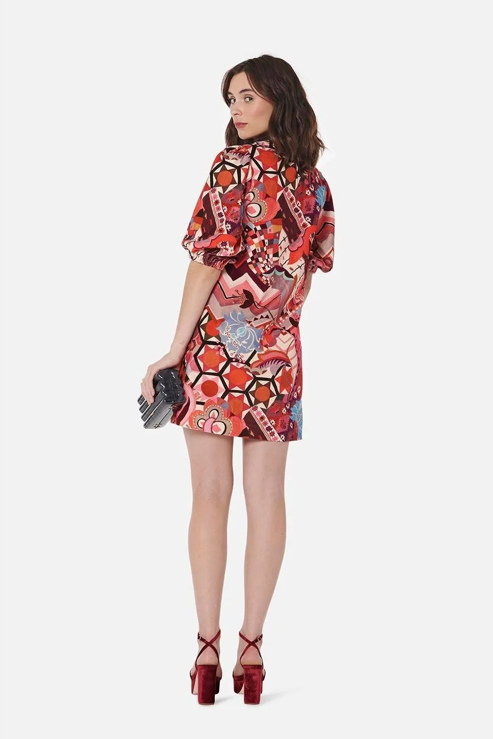 Barb Psychedelic Velvet Party Dress