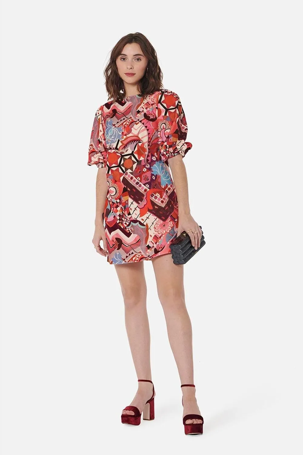 Barb Psychedelic Velvet Party Dress