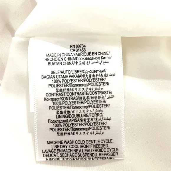 BCBGeneration Sheer, Flowing White Sleeveless Dress with Lining